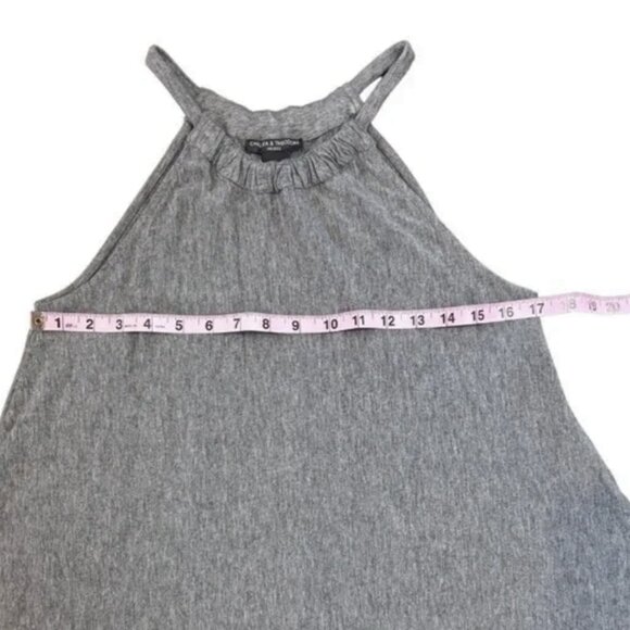 Chelsea & Theodore Knit Midi Dress with Pockets Grey Size Large - Picture 8 of 9
